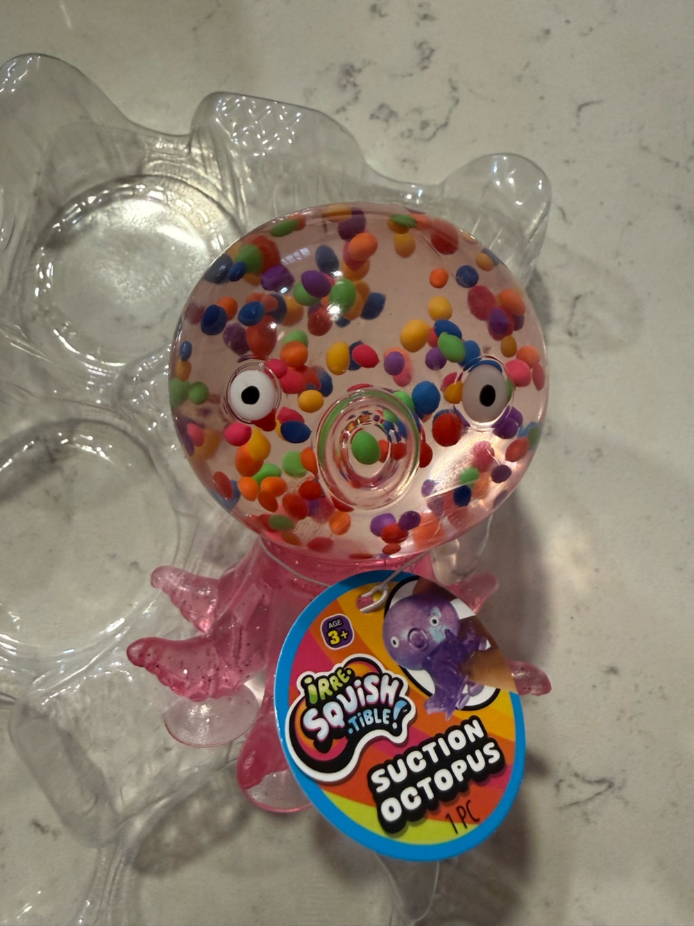 Pink Suction Octopus Sensory Squishy Toy -